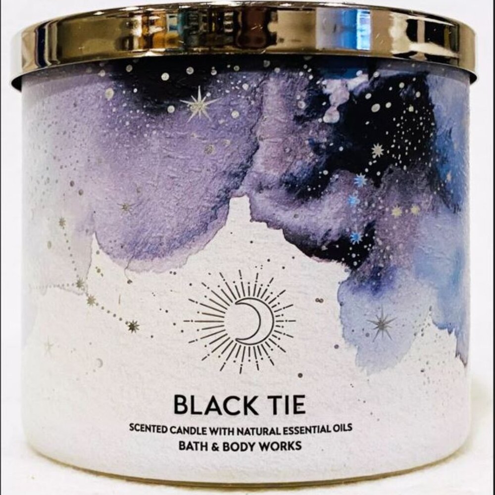 Bath & Body Works BLACK TIE Large Scented 3-Wick Candle